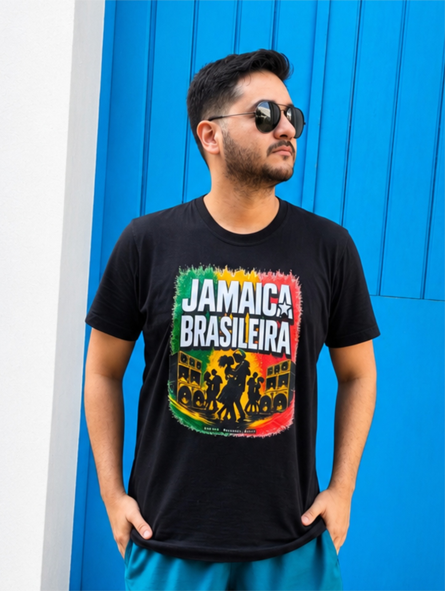 Camisa Jamaica Brasileira preta