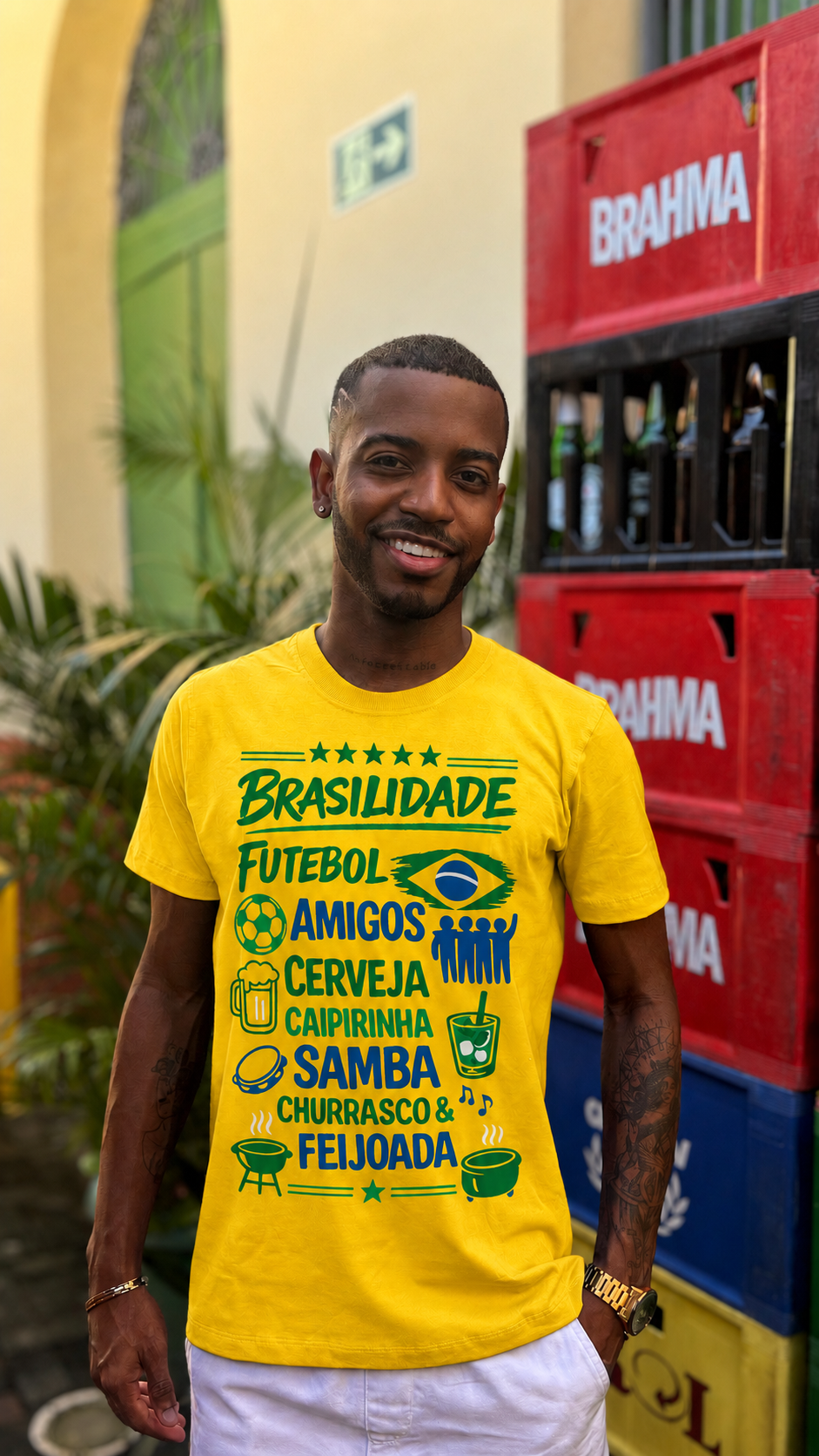 Camisa Brasilidade amarela